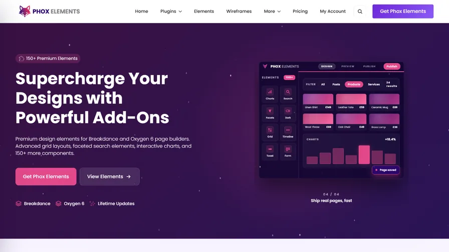 Phox Elements website homepage
